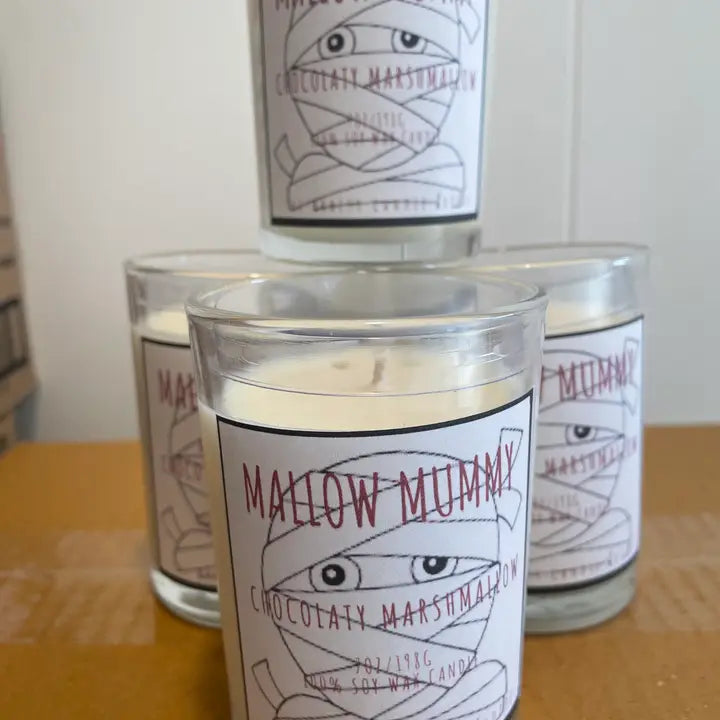 HALLOWEEN Mallow Mummy  Candle - Chocolate Marshmallow