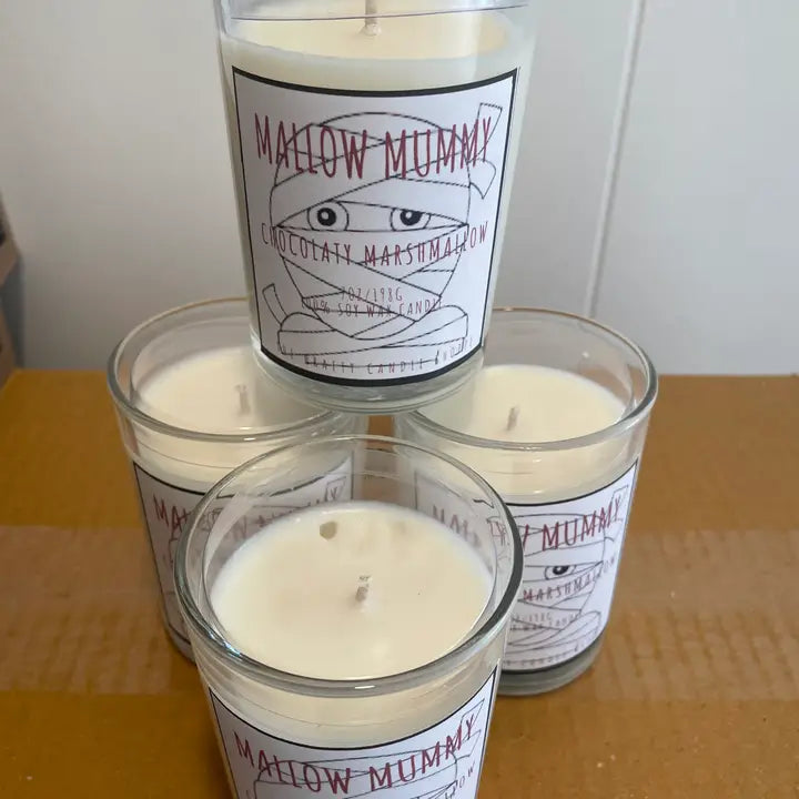 HALLOWEEN Mallow Mummy  Candle - Chocolate Marshmallow