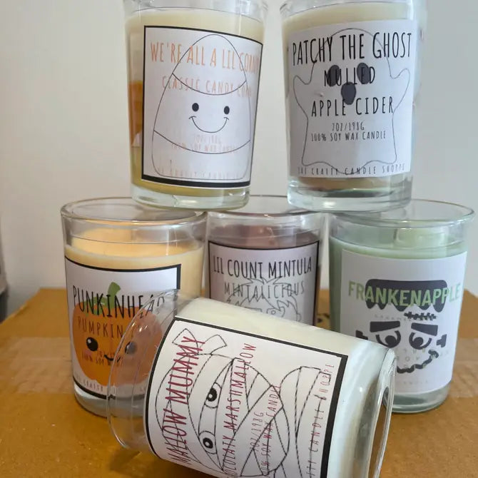HALLOWEEN Patchy the Ghost Candle - Hot Mulled Cider