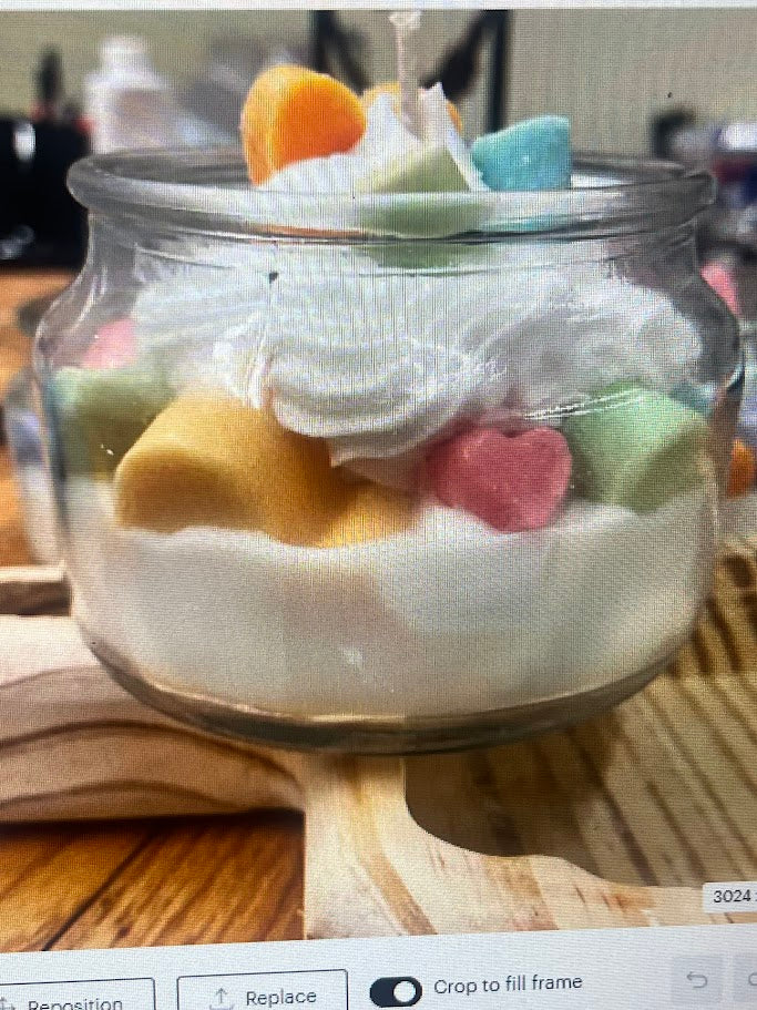 VALENTINES DAY - Sweet Heart Embedded Hearts Dessert Candle