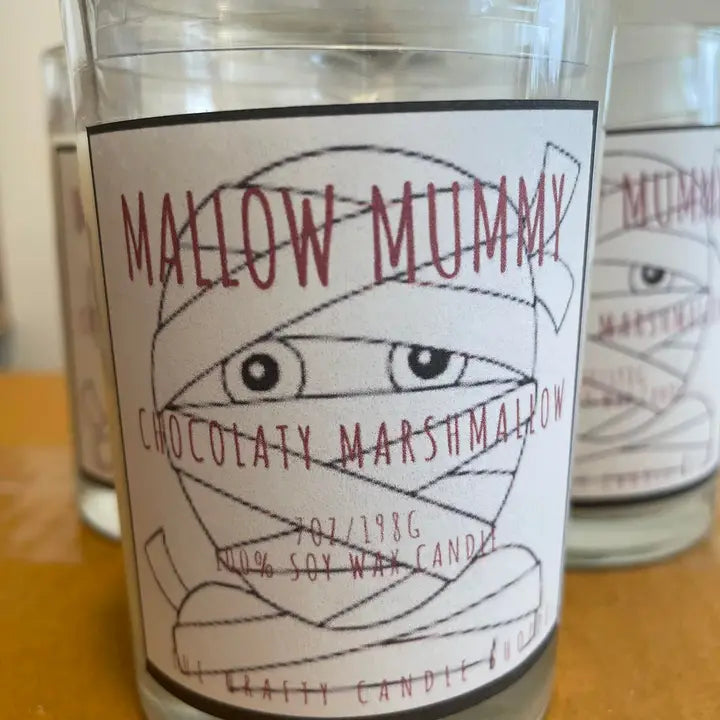 HALLOWEEN Mallow Mummy  Candle - Chocolate Marshmallow