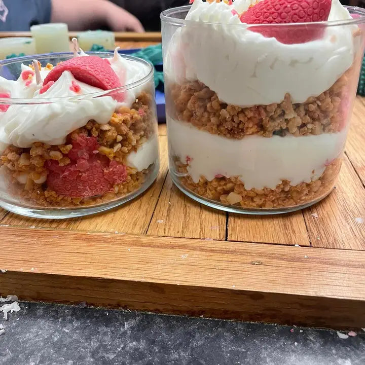 DESSERT CANDLE Strawberry Cheesecake Sundae